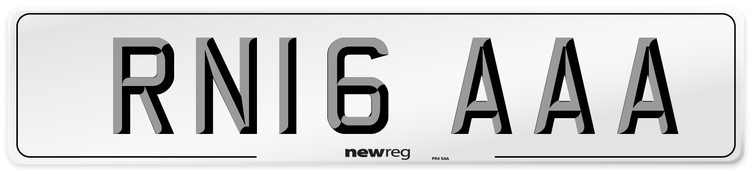 RN16 AAA Number Plate from New Reg